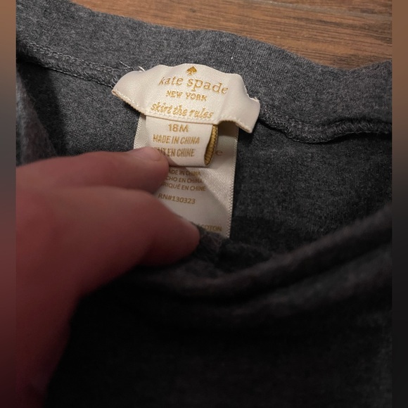 kate spade Charcoal Frilled and Bubblegum Kids Leggings 12 & 18 month baby 2 pc - Picture 5 of 6